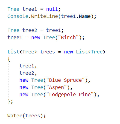 tree class where nullable context is set to disable.