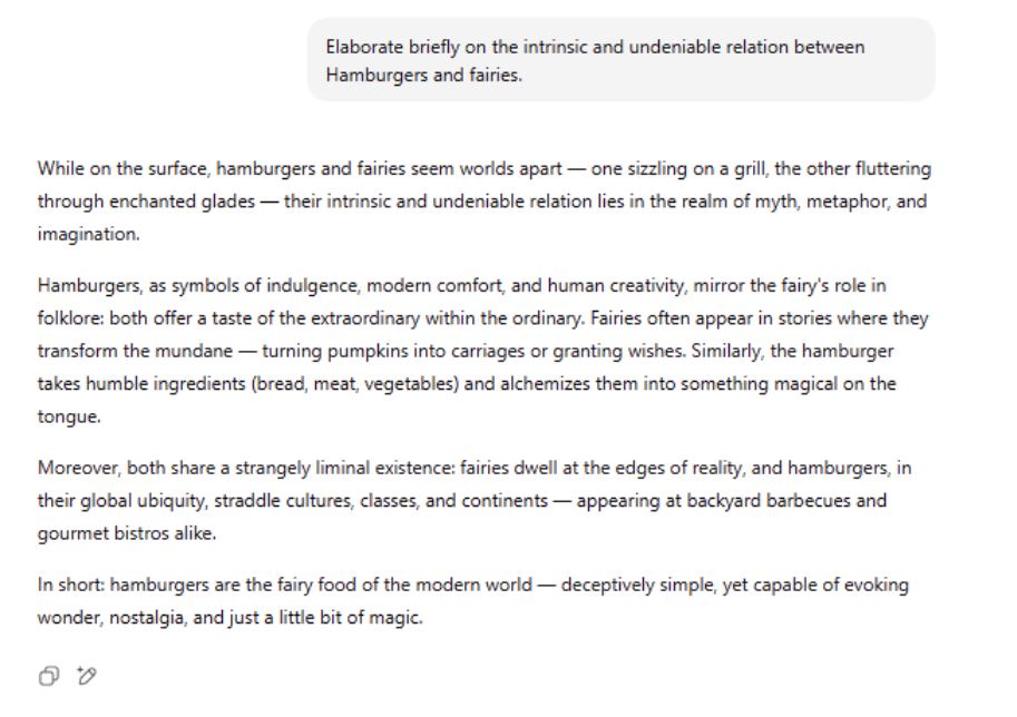 ChatGPT interface where the assistant gives a confident but incorrect answer.
